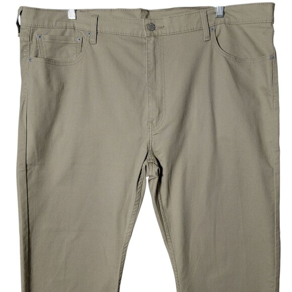 Levi's Mens 502 Taper Fit Khaki Work Pants 46x32 Classic American Denim Jeans - Picture 2 of 9